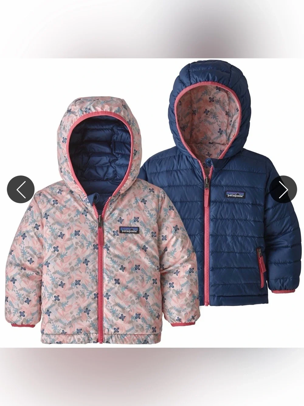 Patagonia Reversible toddler sweater hoody Puffer Jacket